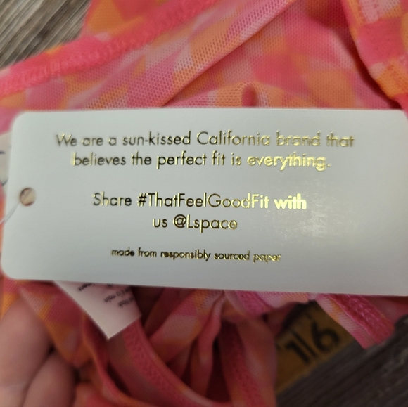 L*space Bandera Top Heat Waves Pink Retro‎ Size Small - Picture 3 of 6